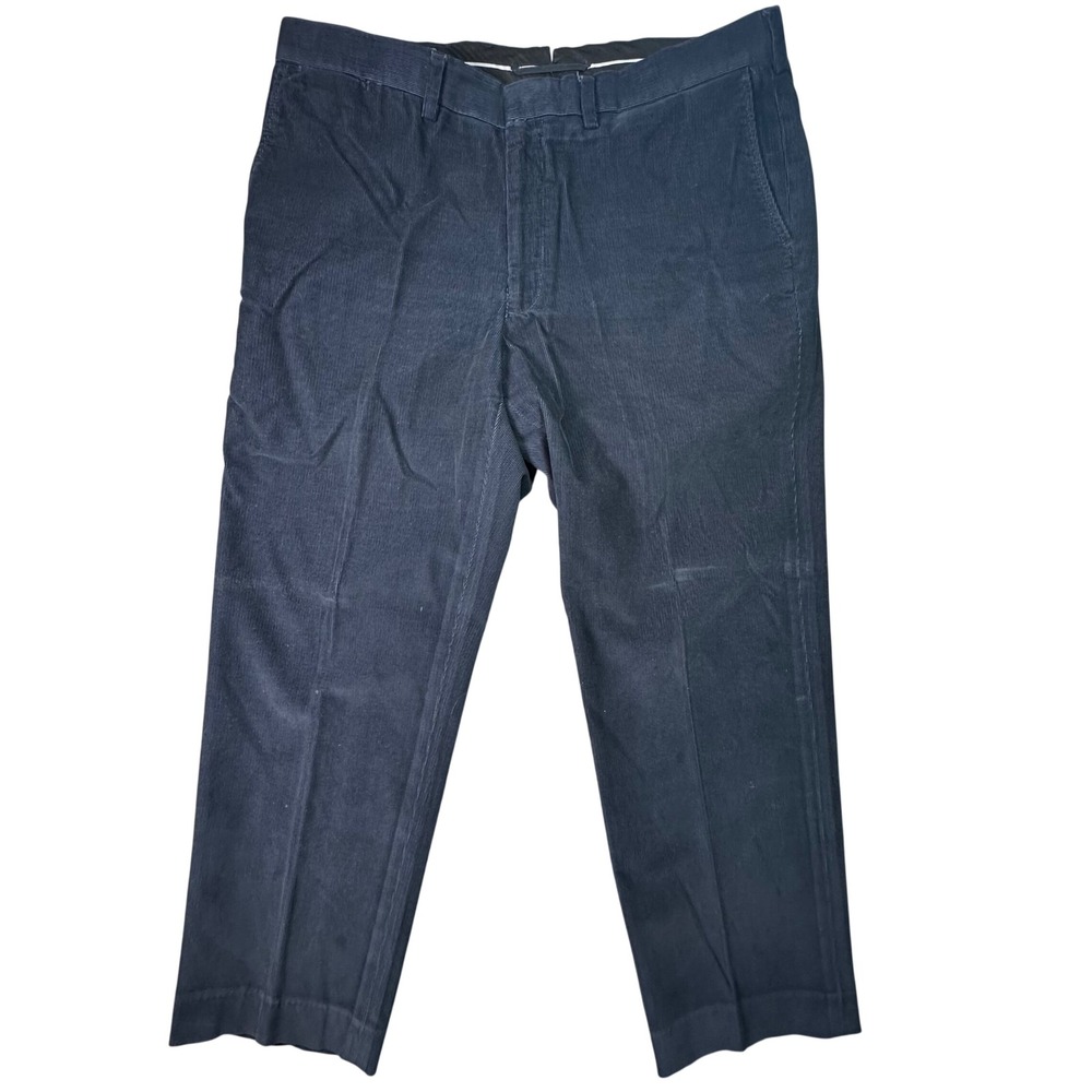 Lands‎ End Corduroy Pants Navy Blue Tailored Fit Mens 38 Business Casual Classic
